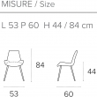 Стул Sedia Malaga 53x84 с мягкой микрофиброй Target Point, SE195 - Фото 6