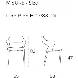 Стул Target Point Seattle с мягкой микрофиброй 55x83 см, SE618