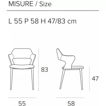Стул Target Point Seattle с мягкой микрофиброй 55x83 см, SE618