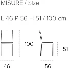 Стул Target Point Lugano с мягкой микрофиброй 46x100 см, SE504