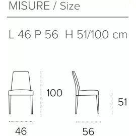 Стул Target Point Zurigo с экокожей винтаж 46x100 см, SE503