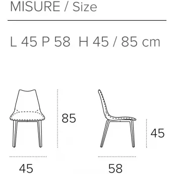 Стул Target Point Maiorca с экокожей винтаж 45x85 см, SE190