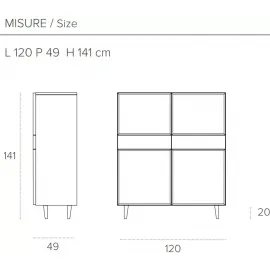Прилавок четырехдверный Target Point Astra, MA114