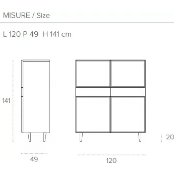 Прилавок четырехдверный Target Point Astra, MA114