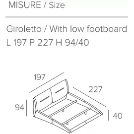 Кровать 197х94 Target Point Stromboli, KB439