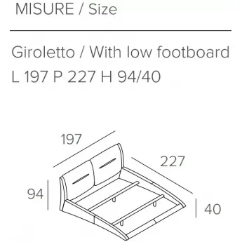 Кровать 197х94 Target Point Stromboli, KB439