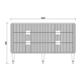 Буфет Fratelli Barri Rimini, белый глянец, ручки хром, FB.CHD.RIM.734