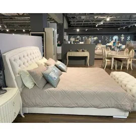 Кровать 180х200 Fratelli Barri Rimini, белый лак/ткань JANIE-02, FB.BD.RIM.690