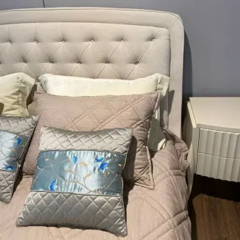 Кровать 180х200 Fratelli Barri Rimini, белый лак/ткань JANIE-02, FB.BD.RIM.690