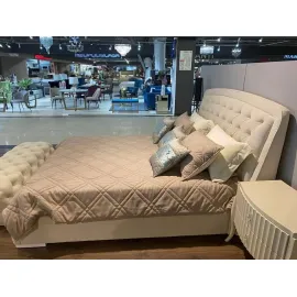 Кровать 180х200 Fratelli Barri Rimini, белый лак/ткань JANIE-02, FB.BD.RIM.690