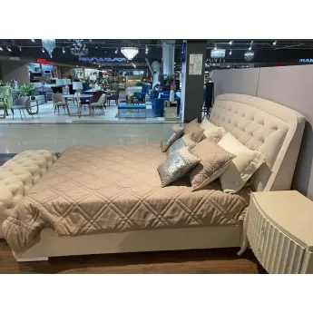 Кровать 180х200 Fratelli Barri Rimini, белый лак/ткань JANIE-02, FB.BD.RIM.690