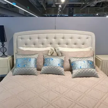 Кровать 180х200 Fratelli Barri Rimini, белый лак/ткань JANIE-02, FB.BD.RIM.690
