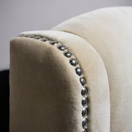 Кровать 180х200 Roma Fratelli Barri бежевый лак, ткань MARISA-41A, FB.BD.RM.680