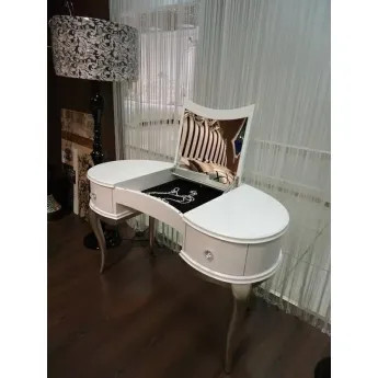 Туалетный столик Fratelli Barri Rimini, белый матовый лак, серебряное напыление FB.LDT.RIM.691