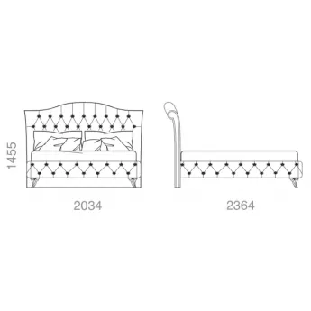 Кровать с решеткой 180х200 Fratelli Barri Rimini FB.BD.RIM.179