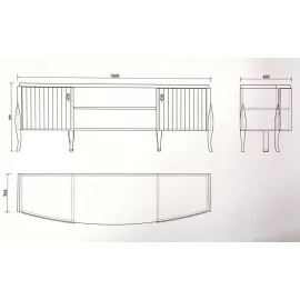 Тумба ТВ Fratelli Barri Rimini, матовый беж, FB.TV.RIM.702