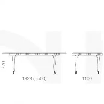 Обеденный стол раздвижной 183/233х110 Fratelli Barri Rimini FB.DT.RIM.668