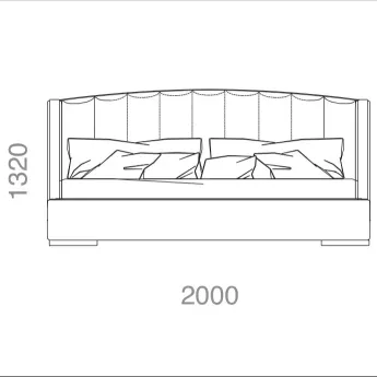Кровать с решеткой 180х200 см Fratelli Barri Modena FB.BD.MD.7