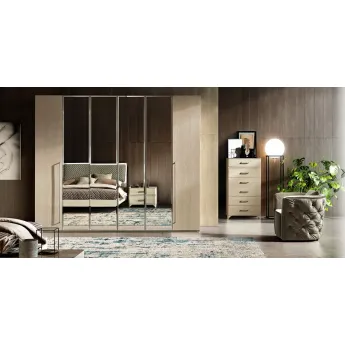 Комод высокий 6 ящиков Camelgroup Maia Sabbia ручки MAIA, ножки FLAT