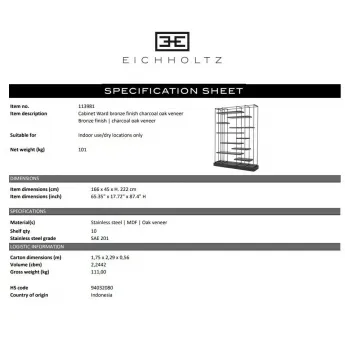 Стеллаж Eichholtz Cabinet Ward, 113981
