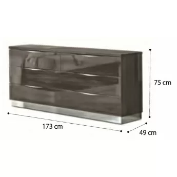 Комод низкий Platinum Sabbia Camelgroup, 6 ящиков, 136CMD.03BS