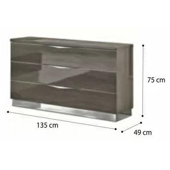 Комод низкий Platinum Camelgroup, 3 ящика, 136CMS.03BS