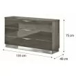 Комод низкий Platinum Camelgroup, 3 ящика, 136CMS.03BS - Фото 4