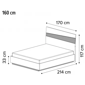 Кровать Camelgroup ALBA 195х200, King Size, 167LET.04MC
