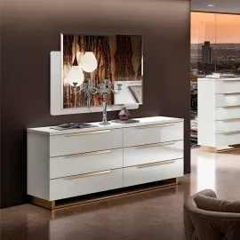 Комод низкий Camelgroup Smart White, шесть ящиков, 162CMD.01BI
