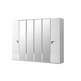Шкаф 6-дверный Smart White Camelgroup с зеркалами, 162AR6.04BI