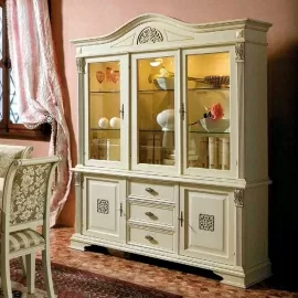 Надстройка витрины Claudio Saoncella Puccini, 3 дверная, Слоновая кость (PL70) - 42315