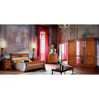 Кровать 180x200 Claudio Saoncella Puccini, c изножьем, Вишня (PC90) - 44572