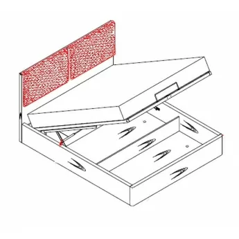 Кровать MOD Interiors Zaragoza, 180х200, с подъемным механизмом, MDI.BD.ZR.19