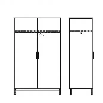 Шкаф MOD Interiors Benissa, двухдверный, без зеркал, MDI.WR.BS.9