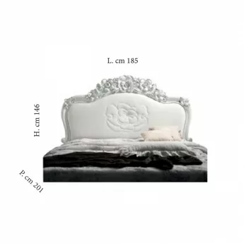 Кровать Mobilpiu Viola Bianca, мягкое изголовье, 160х200, 2CNTVB14EF