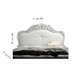 Кровать Mobilpiu King Viola Bianca, мягкое изголовье, 180х200, 2CNTVB14KEF