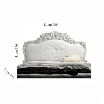 Кровать Mobilpiu King Viola Bianca, мягкое изголовье, 180х200, 2CNTVB14KEF