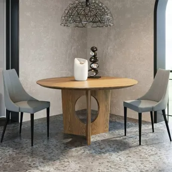 Стол обеденный MOD Interiors Paterna, Ø138, фиксированный, шпон Дуба W, MDI.DT.PN.39