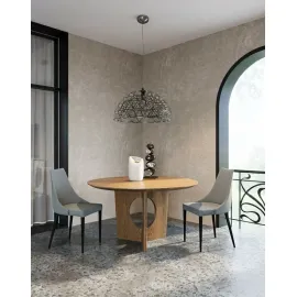 Стол обеденный MOD Interiors Paterna, Ø138, фиксированный, шпон Дуба W, MDI.DT.PN.39