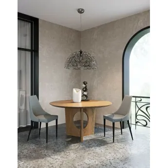 Стол обеденный MOD Interiors Paterna, Ø138, фиксированный, шпон Дуба W, MDI.DT.PN.39