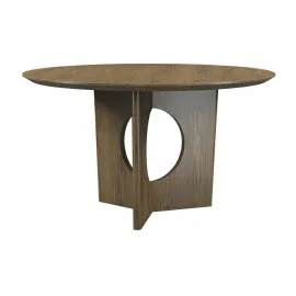 Стол обеденный MOD Interiors Paterna, Ø138, фиксированный, шпон Дуба W, MDI.DT.PN.39