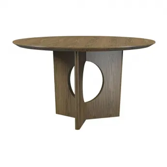 Стол обеденный MOD Interiors Paterna, Ø138, фиксированный, шпон Дуба W, MDI.DT.PN.39