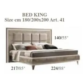 Кровать 200х200 Arredo Classic Adora Ambra, мягкое изголовье, арт. 41