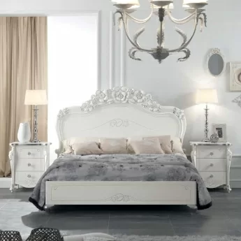 Кровать Mobilpiu Viola Bianca, изголовье Роза, 180х200, 2CNTVB14KEF