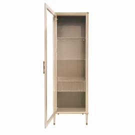 Витрина однодверная Classico Italiano Венеция, левая, меланж/орех, Т-101L/ML/NA