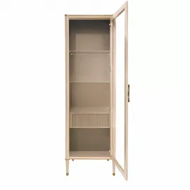 Витрина однодверная Classico Italiano Венеция, правая, меланж/орех, Т-101R/ML/NA