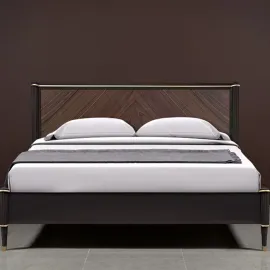 Кровать Classico Italiano Венеция, 180х200, моккачино/орех, Т-180/MO/NA