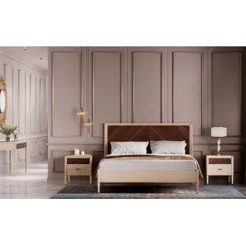 Кровать Classico Italiano Венеция, 140х200, меланж/орех, Т-140/ML/NA
