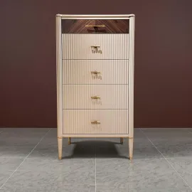 Высокий комод Classico Italiano Венеция, меланж/орех, Т-149/ML/NA
