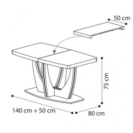 Обеденный стол Camelgroup Ambra Day, раздвижной, 140/190 см, без вставки, 150TAV.09AV